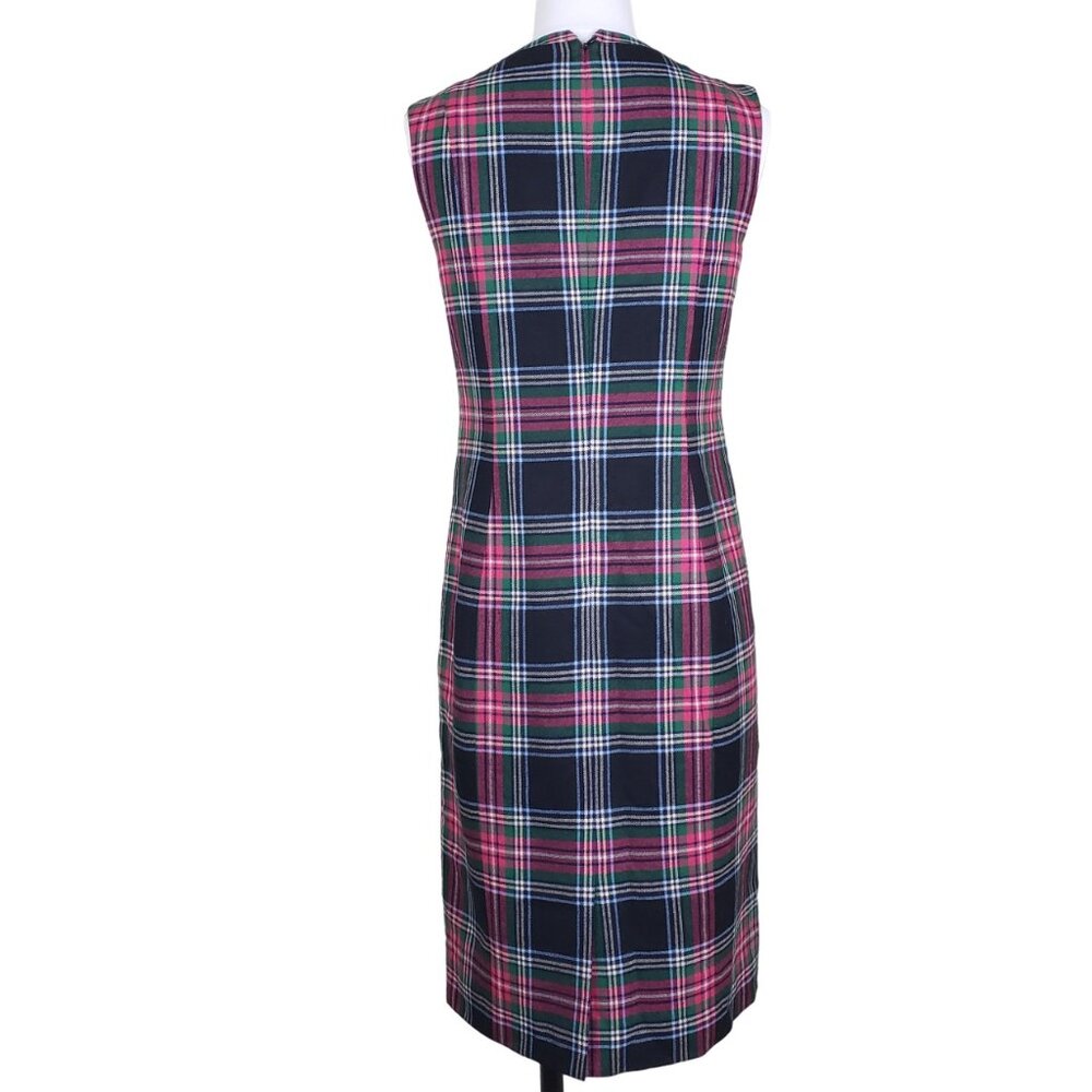 Pendleton Sheath Lined Plaid Dress 6 Wool Plaid Classic Style Like New Condition - Picture 3 of 11